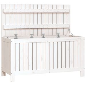 vidaXL Putekasse hvit 115x49x60 cm heltre furu