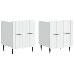vidaXL Nattbordskap 2 pcs Hvit 43 x 34,5 x 49,5 cm Konstruert tre
