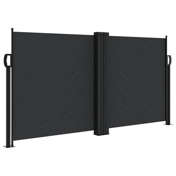vidaXL Uttrekkbar sidemarkise 120x600 cm svart