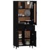 vidaXL Highboard svart konstruert tre