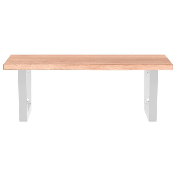 vidaXL Servanthylle veggmontert st&aring;l og heltre eik