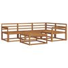 vidaXL Utend&oslash;rs sofa-sett 5 pcs Naturlig Solid akasietre