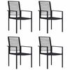 vidaXL Hagestoler 4 stk PVC rotting svart