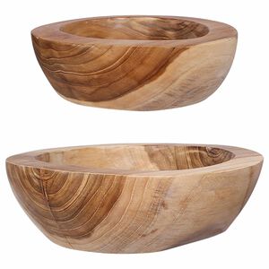 vidaXL Fruktbolle JEPARA 2 stk. Teak brun Massivt Teaktre
