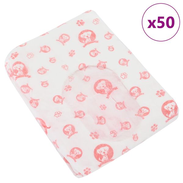 vidaXL Engangs hundebl&aelig;re for hunner 50 pcs Hvit L