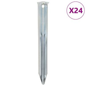 vidaXL Teltplugger 24 stk 17 cm &Oslash;20 mm galvanisert st&aring;l