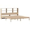 vidaXL Seng med bokhylle uten madrass 200x200 cm heltre furu