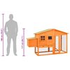 vidaXL Hønsehus med verpekasse heltre gran