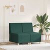 vidaXL Modul Sofa Enhet Armfri 2 pcs M&oslash;rkegr&oslash;nn 55 x 74 x 82 cm stoff