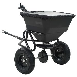 vidaXL Bakre saltspreder PVC og st&aring;l 125x74x79 cm 45 L
