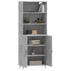 vidaXL Highboard betonggr&aring; 69,5x34x180 cm konstruert tre