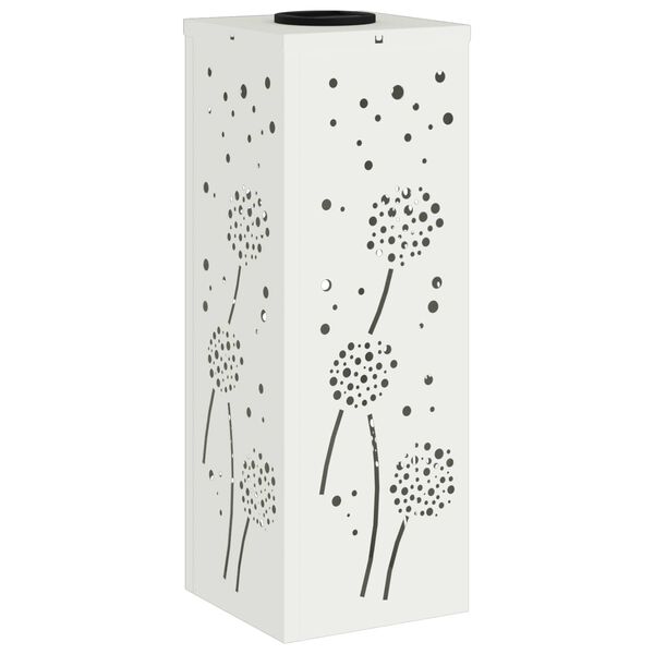 vidaXL Solenergi LED stibelys 2 pcs Hvit Kaldvalset st&aring;l