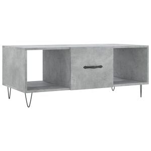 vidaXL Salongbord betonggr&aring; 102x50x40 cm konstruert tre