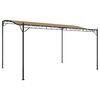 vidaXL Baldakin gr&aring;brun 4x3 m 180 g/m&sup2; stoff og st&aring;l