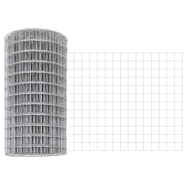 vidaXL Euro gjerde sølv 0.8 x 10 m Varmegalvanisert jern