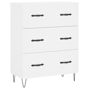 vidaXL Skjenk hvit 69,5x34x90 cm konstruert tre