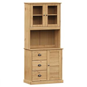 vidaXL Highboard VIGO 78x40x175 cm heltre furu