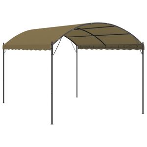 vidaXL Paviljong 4x3x2,6 m gr&aring;brun 180 g/m&sup2;