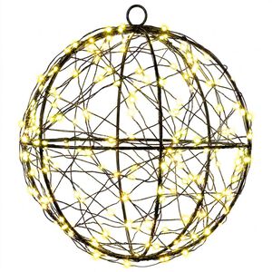 vidaXL Julefiniallys 200 LED-lys Varmhvit Diameter 20 x 22 cm