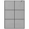 vidaXL Walk-in Dusjvegg Svart 140 x 195 cm herdet glass