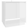 vidaXL Skjenk h&oslash;yglans hvit 70x41x75 cm konstruert tre