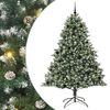 vidaXL Kunstig juletre gr&oslash;nn 210 cm PVC og plast og st&aring;l
