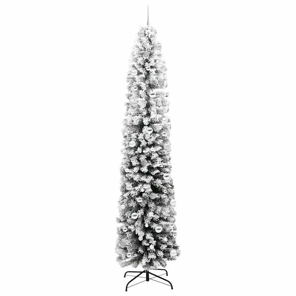 vidaXL Kunstig juletre med 300 LED gr&oslash;nn 240 cm PVC og st&aring;l og plast
