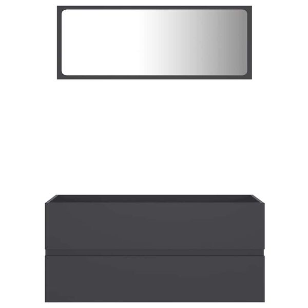 vidaXL Baderomsm&oslash;bler 2 stk gr&aring; sponplate