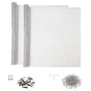 vidaXL Lysakseldeksel med klips 2 stk. 70 x 130 cm Aluminium S&oslash;lv