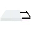 vidaXL Flytende vegghyller 2 stk h&oslash;yglans hvit 50x23x3,8 cm MDF