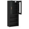 vidaXL Highboard svart 69,5x34x180 cm konstruert tre