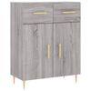 vidaXL Highboard gr&aring; sonoma 69,5x34x180 cm konstruert tre