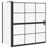 vidaXL Bade dusjvegg Svart og gjennomsiktig 116 x 68 x 128 cm