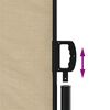 vidaXL Uttrekkbar sidemarkise beige 120x500 cm