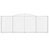vidaXL Gabionkurver buede 2 stk 400x30x140/160 cm galvanisert jern