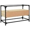 vidaXL TV-benk med glasstopp sonoma eik 80x35x51 cm konstruert tre