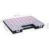 vidaXL Sorteringsbokser 5 stk justerbare avdelere 385x283x50 mm plast