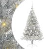 vidaXL Kunstig Forh&aring;ndsopplyst Juletre med 150 LED s&oslash;lv 120 cm PET