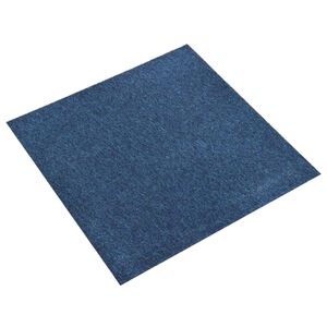 vidaXL Teppe 20 stk. M&oslash;rkebl&aring; 50 x 50 cm 100% Polypropylen