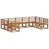 vidaXL Utend&oslash;rs sofa-sett 9 pcs Naturlig Solid akasietre