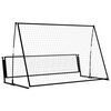 vidaXL 2-i-1 Fotballmål og stoppnett 202x104x120 cm stål