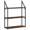 vidaXL Vegghylle 3 etasjer r&oslash;kt eik 60x21x78,5 cm konstruert tre