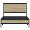 vidaXL Sengeramme i metall uten madrass sonoma eik 100x200 cm