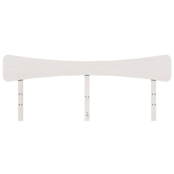 vidaXL Hodegavl hvit 200 cm heltre furu