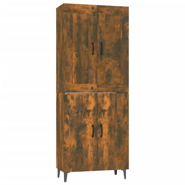 vidaXL Highboard r&oslash;kt eik 70x34x180 cm konstruert tre
