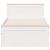 vidaXL Sengeramme uten madrass med hodegavl hvit 75x190 cm heltre furu