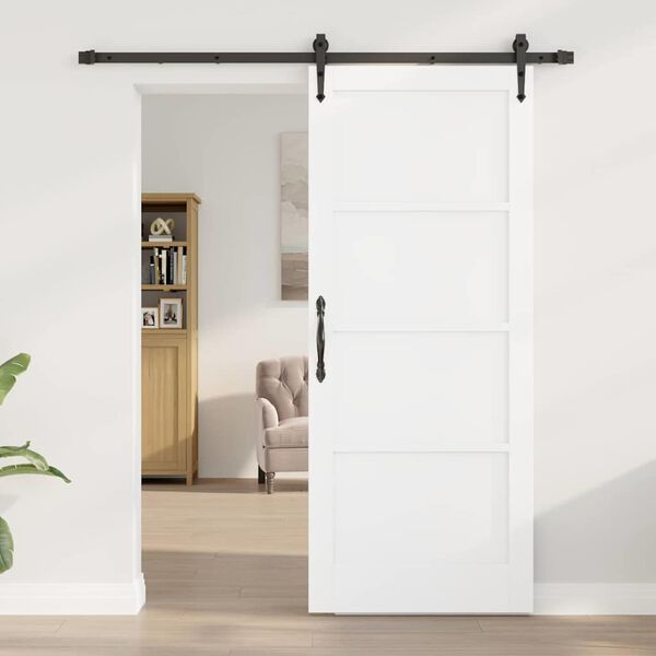 vidaXL Skyved&oslash;r ORKDAL Hvit 83 x 202 cm Massiv furu