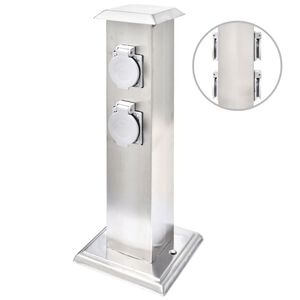 Hagestr&oslash;mkontakt i rustfritt st&aring;l