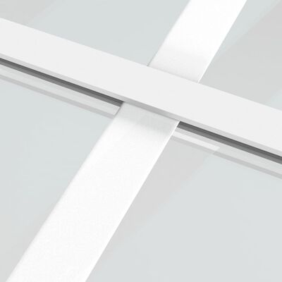 vidaXL Skyvedør frostet ESG-glass og aluminium 76x205 cm hvit