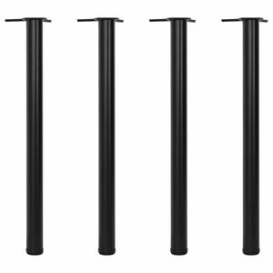 4 justerbare Bordben Sort 870 mm